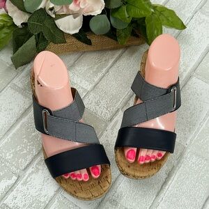 Stylish Gray and Black Women's Sandals